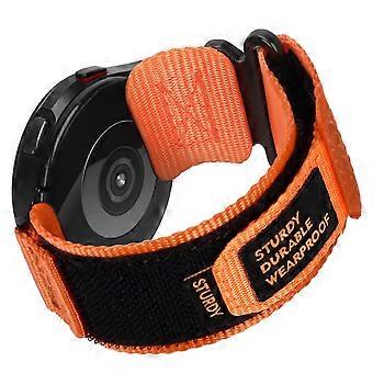 20 mm breites, robustes Nylonarmband mit orangefarbener Webschlaufe für Garmin Vivoactive 5 und weitere Modelle