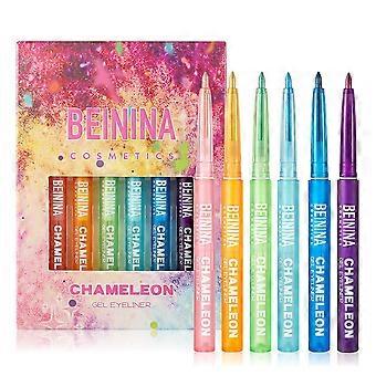 Chameleon Glitter Eyeliner Pencils, Long-Lasting Color-Shift Eye Liners, 6 Shades Available