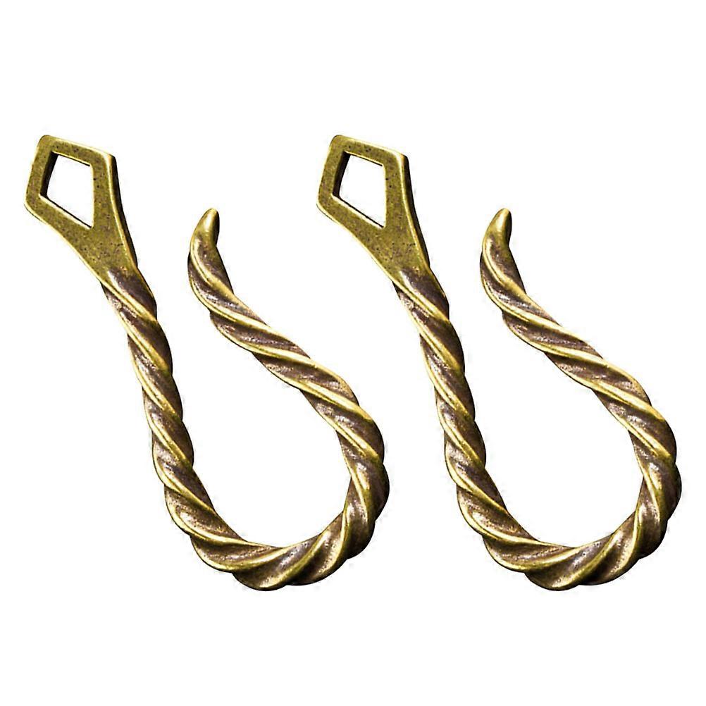 Practical Waist Hanging Chains 2Pcs Brass Keychains Ideal For DIY Projects Compact Design With Shape