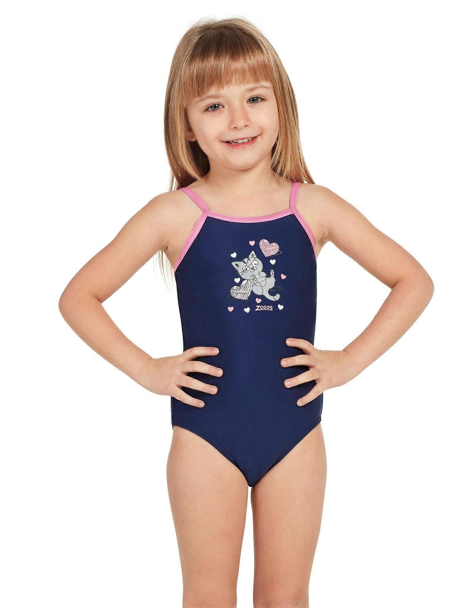 Zoggs Tots Mädchen Kitty Classicback Badeanzug