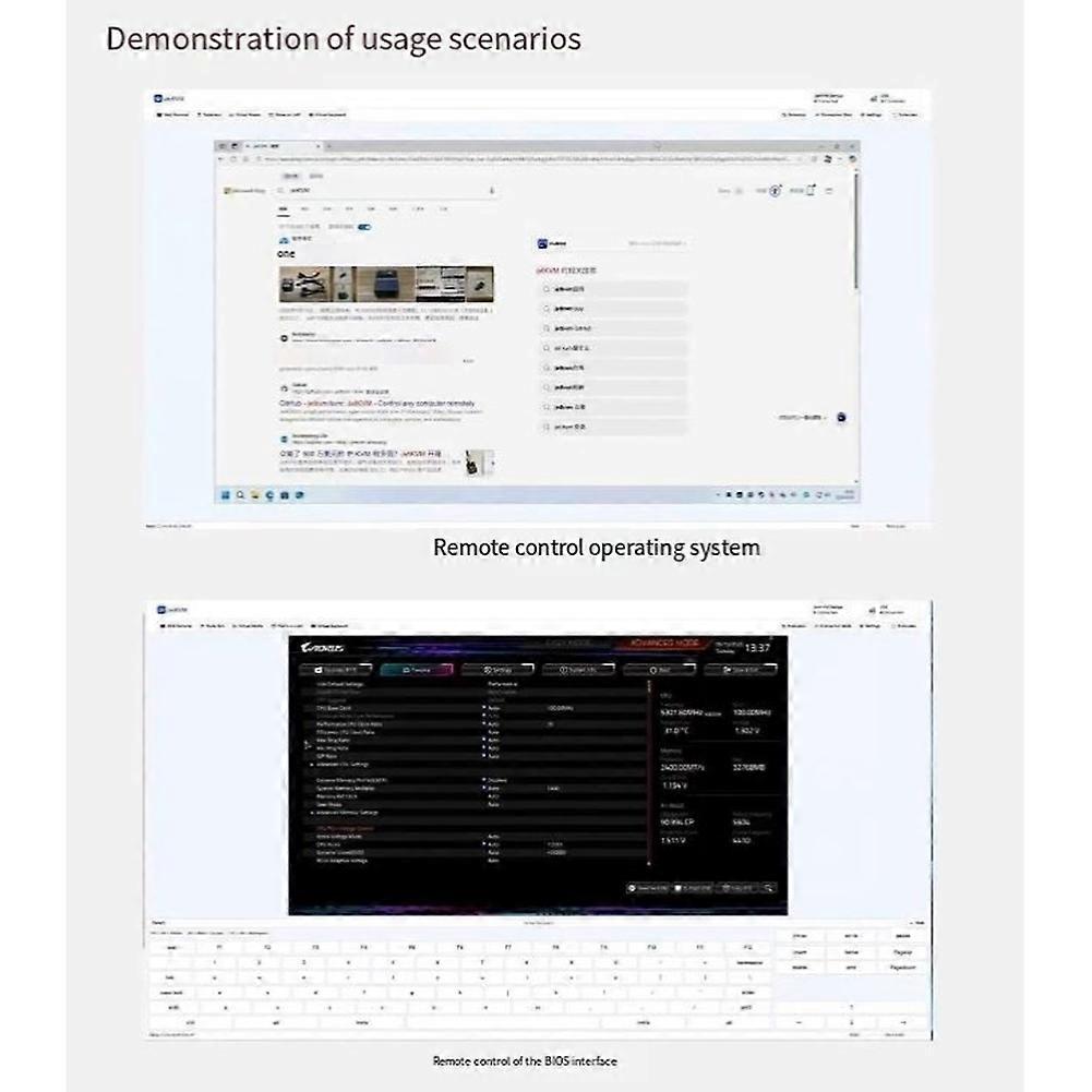 IP-KVM Open Source over IP Remote Management Desktop Control Device, No Software Tool Required, Compatible with Mac Windows Linux