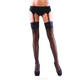 Silky Womens/Ladies Shine Lace Stockings (1 Pair)