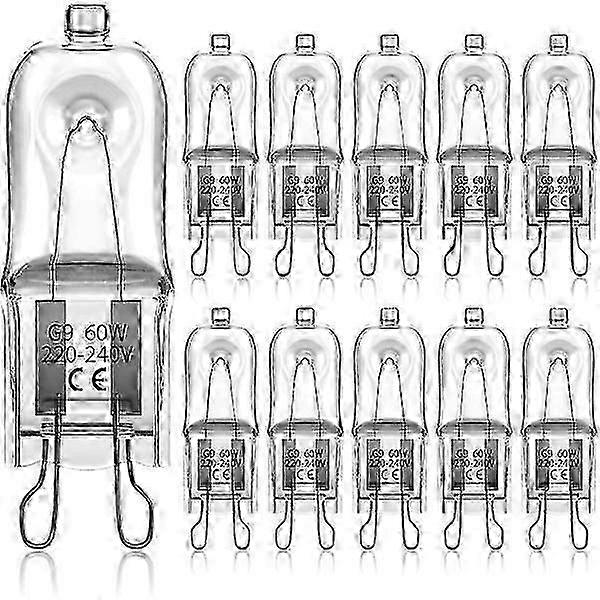 G9 halogenlamper 60W, 230V, 10 Pakning