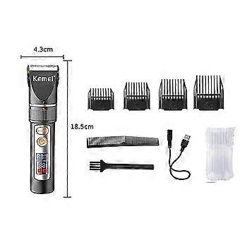Kemei Electric Scissors Km-5073 Cross-border Led Digital Display Long Endurance Electric Scissors Usb Hair Clipper FASTXM