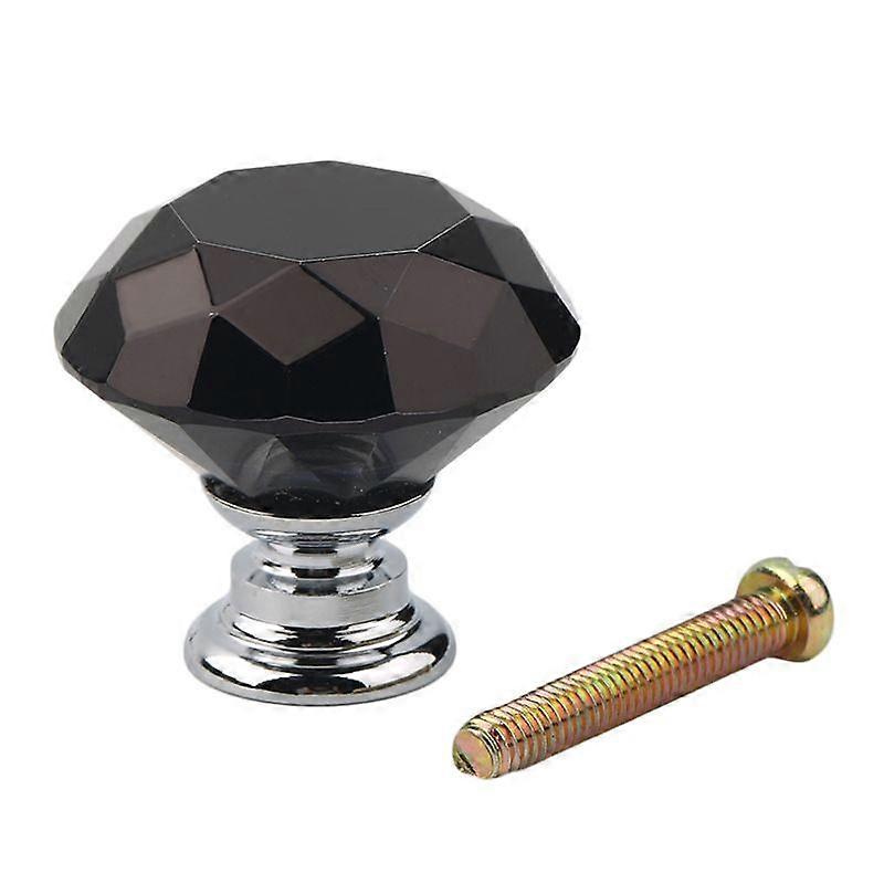 Crystal Cabinet Knobs, Glass Drawer Pulls, Diamond Cut Zinc Alloy with Screw Knobs for Cabinets, War [MI]