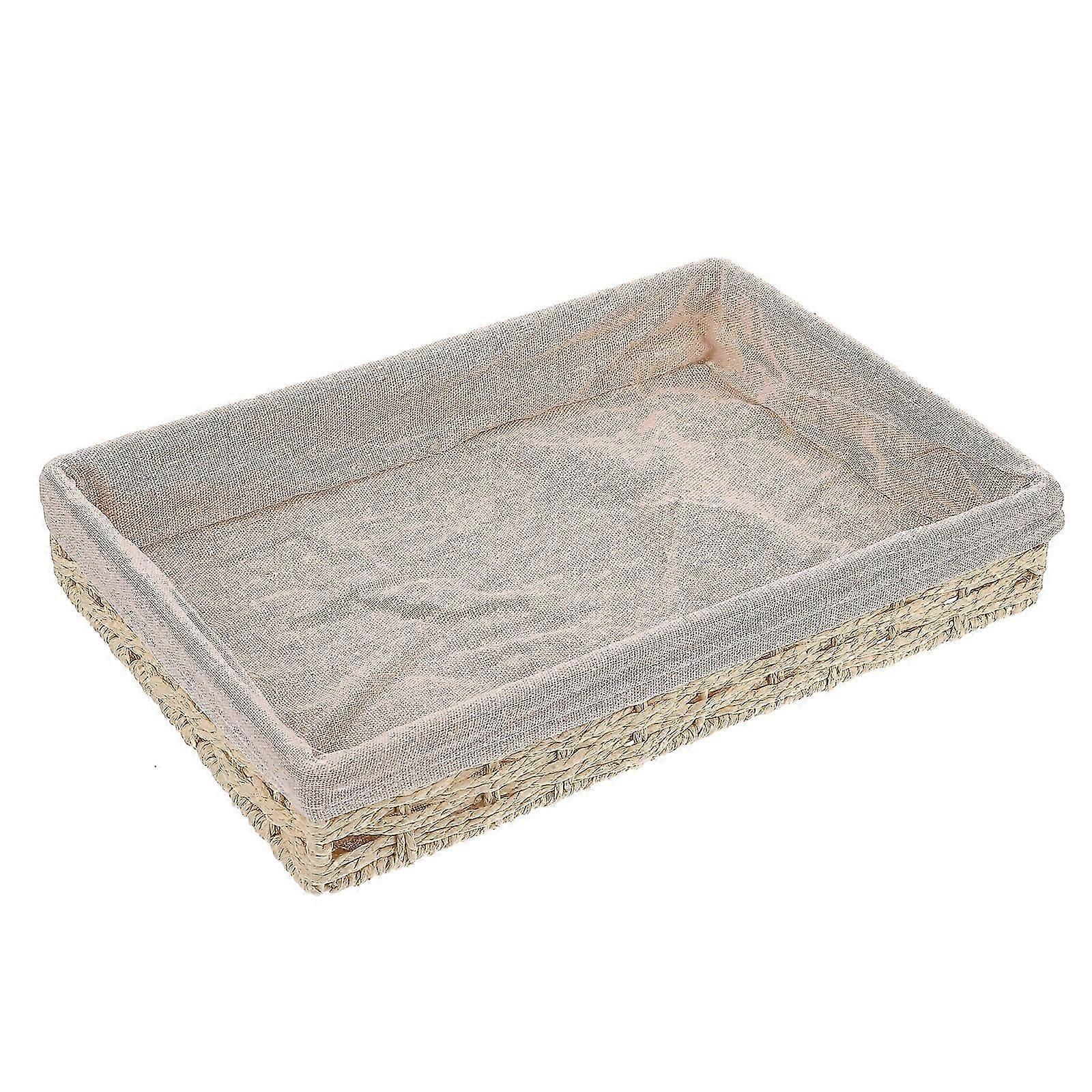 Rattan Woven Desktop Storage Basket 1Pcs