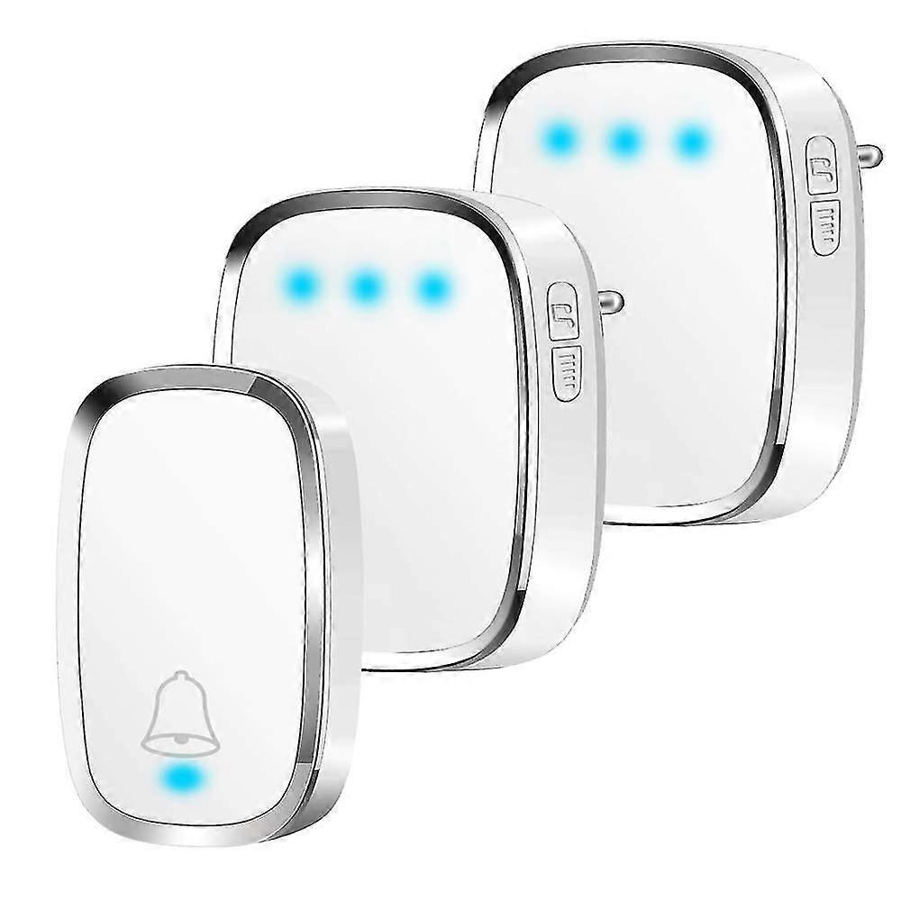 Wireless Doorbell Wireless Waterproof Wireless Doorbell, White
