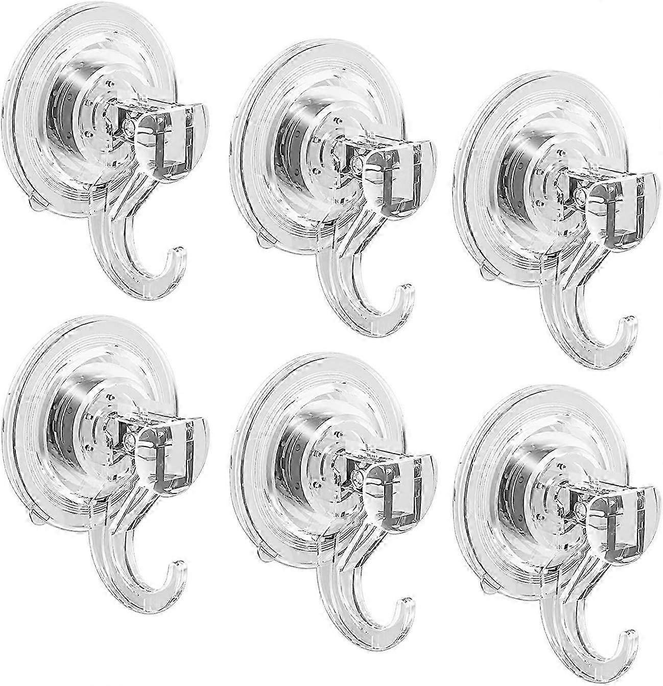 Suction Cup Hooks, 6 Pack Glass Suction Cups