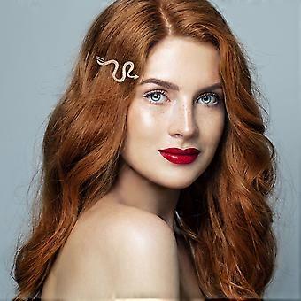 Hairpins Snake Metal Serpentine Clip Decorative Clips for Women Pattern Barrettes 4 Pcs