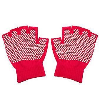 Cotton Gloves Half Finger Gloves for Sports 3Pcs Rosy Non Slip Comfortable