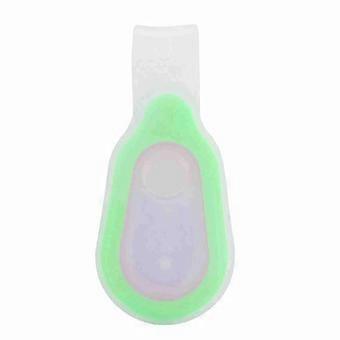 Green Silicone Gel Night Cycling Running Backpack Safety LED Flash Lamp