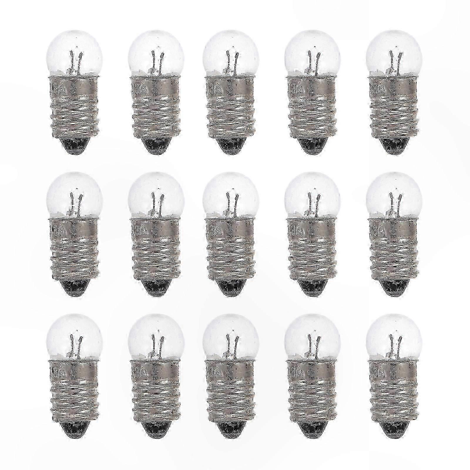 50 Pack E10 Mini Bulbs 1.5V 0.3A for Electrical Projects, Flashlight Replacement, Science Experiments