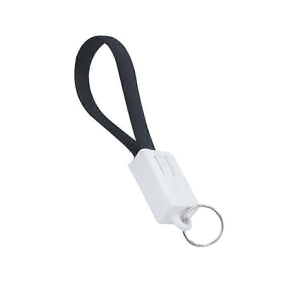 Micro USB Cable with Keychain Key Ring Data Sync Charging Cord Support compatible with Android Nokia LG and More (Black)