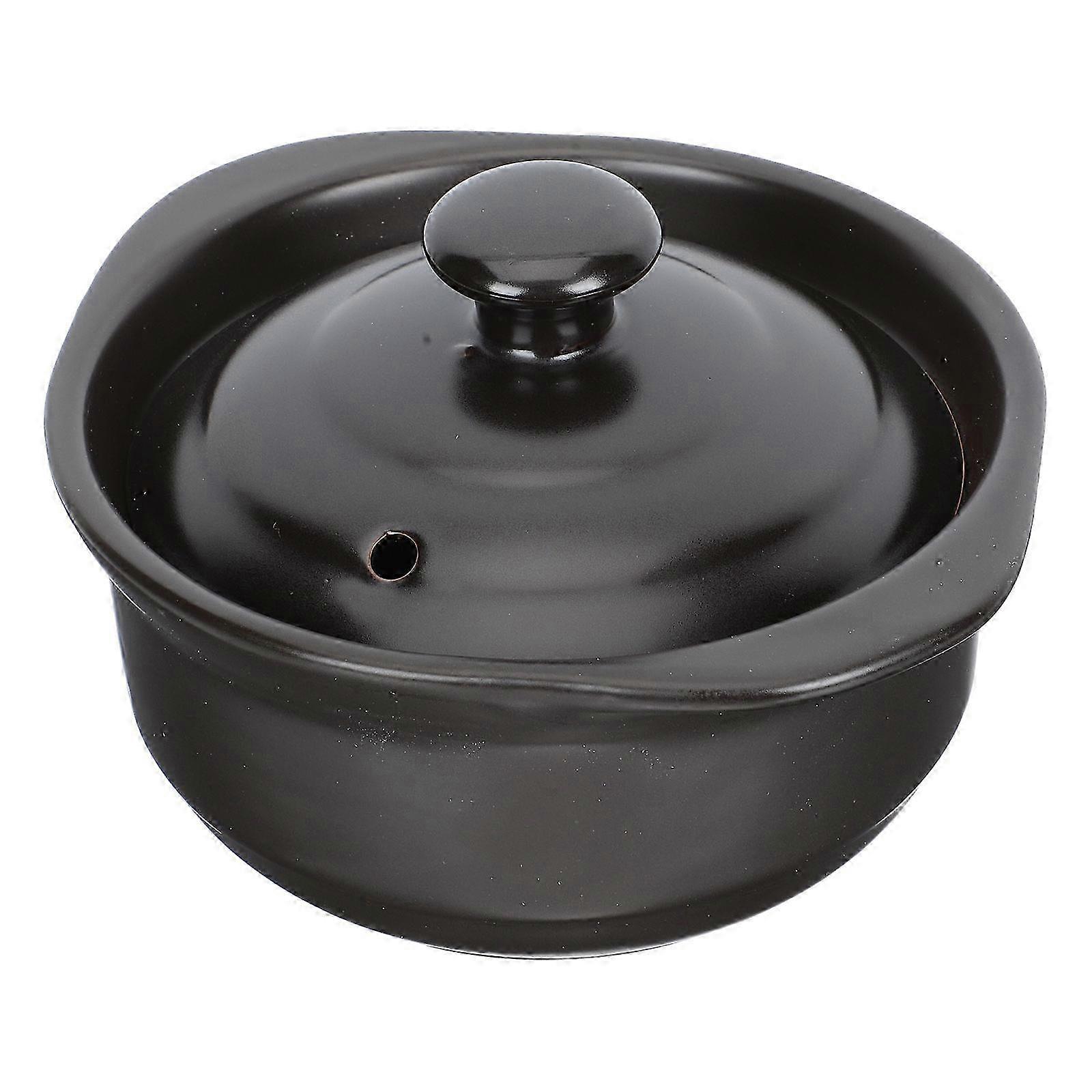 1Pc Heat-resistant Casserole Multi-function Soup Pot Household Ceramic Stew Pot