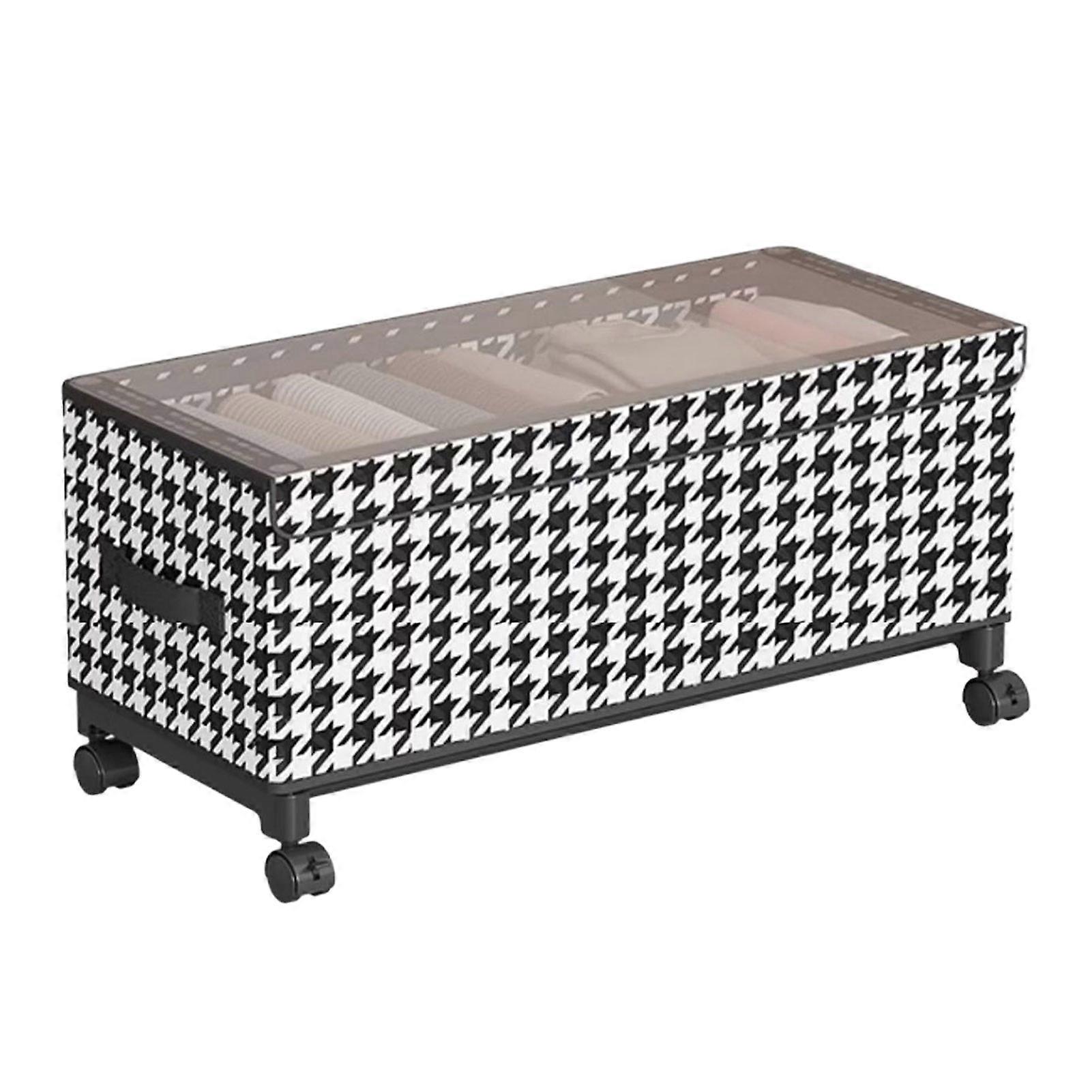 Dust Proof Under Bed Storage Box with Rolling Wheels and Lid