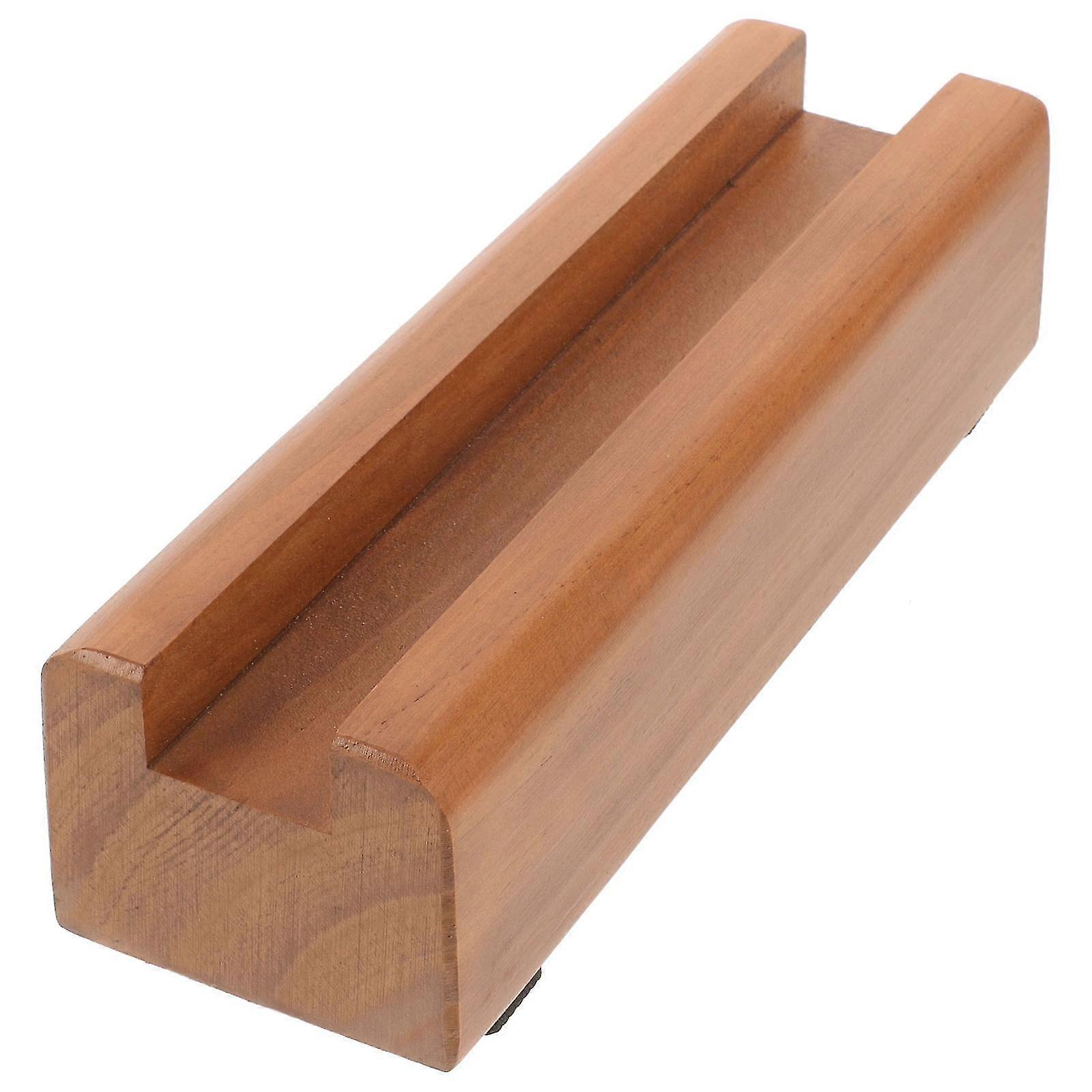 Brown Solid Wood Mirror Stand compatible with Floor Base Support