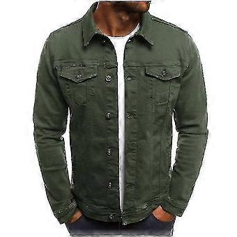 Chaqueta vaquera de corte ajustado para hombre, de estilo moderno e informal.