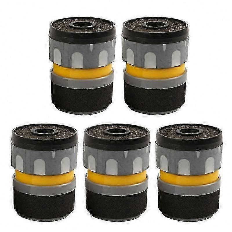 Dynamic Microphone Replacement Core Capsules, 5 Pcs/Set, Black