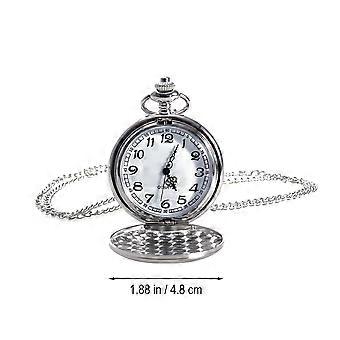 Men Pocket Watch Mechanical Watch for Timekeeping Silver Color