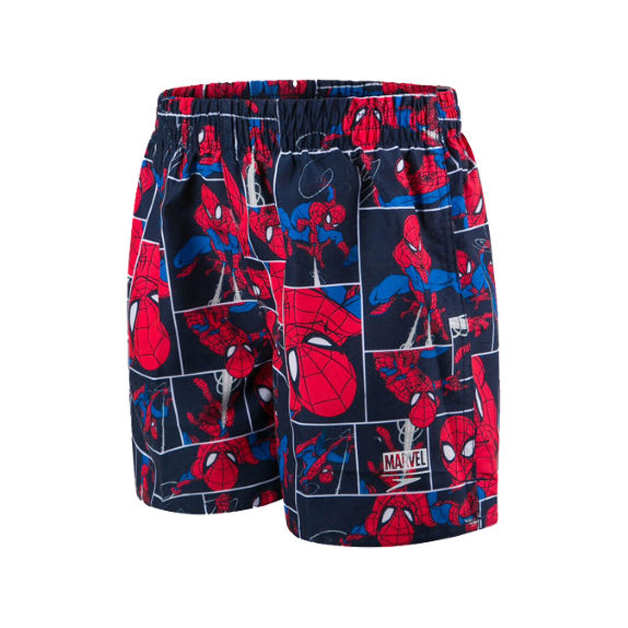 Speedo All Over Print Marvel SpiderMan Stretch Waist Boys Swim Short 8 11816C887