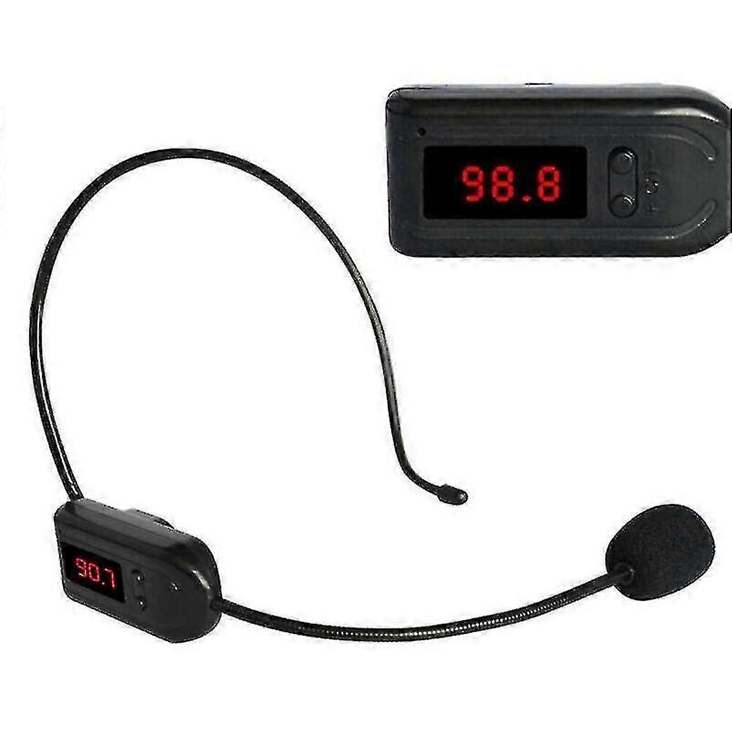 Fm Wireless Microphone Headset Microphone Small Loudspeaker Head-mounted