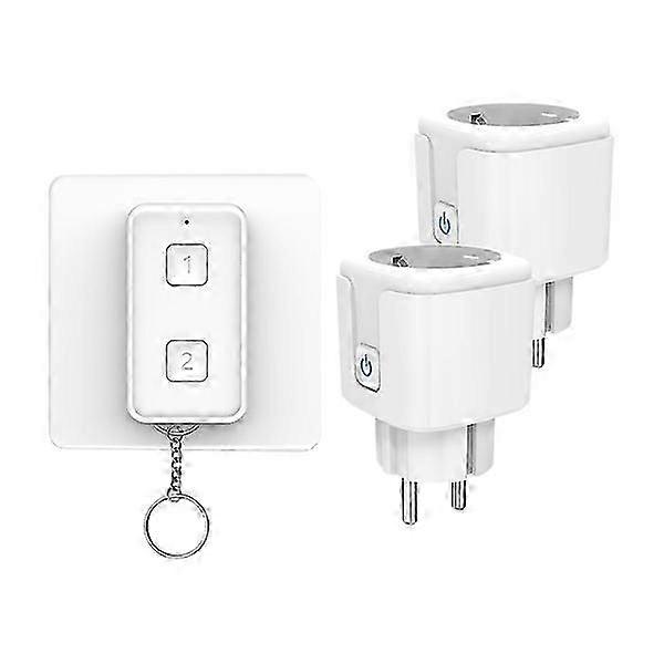 Wireless Controller Switch Control Electrical Outlets 16A EU FR Plug Switch Controller on Off compatible with Appliances Fans Lights