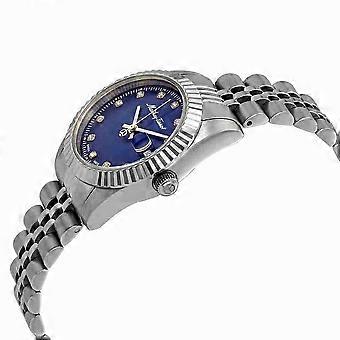 Mathey-Tissot Mathy III Edelstahl Blaues Zifferblatt Quarz D810ABU Damenuhr
