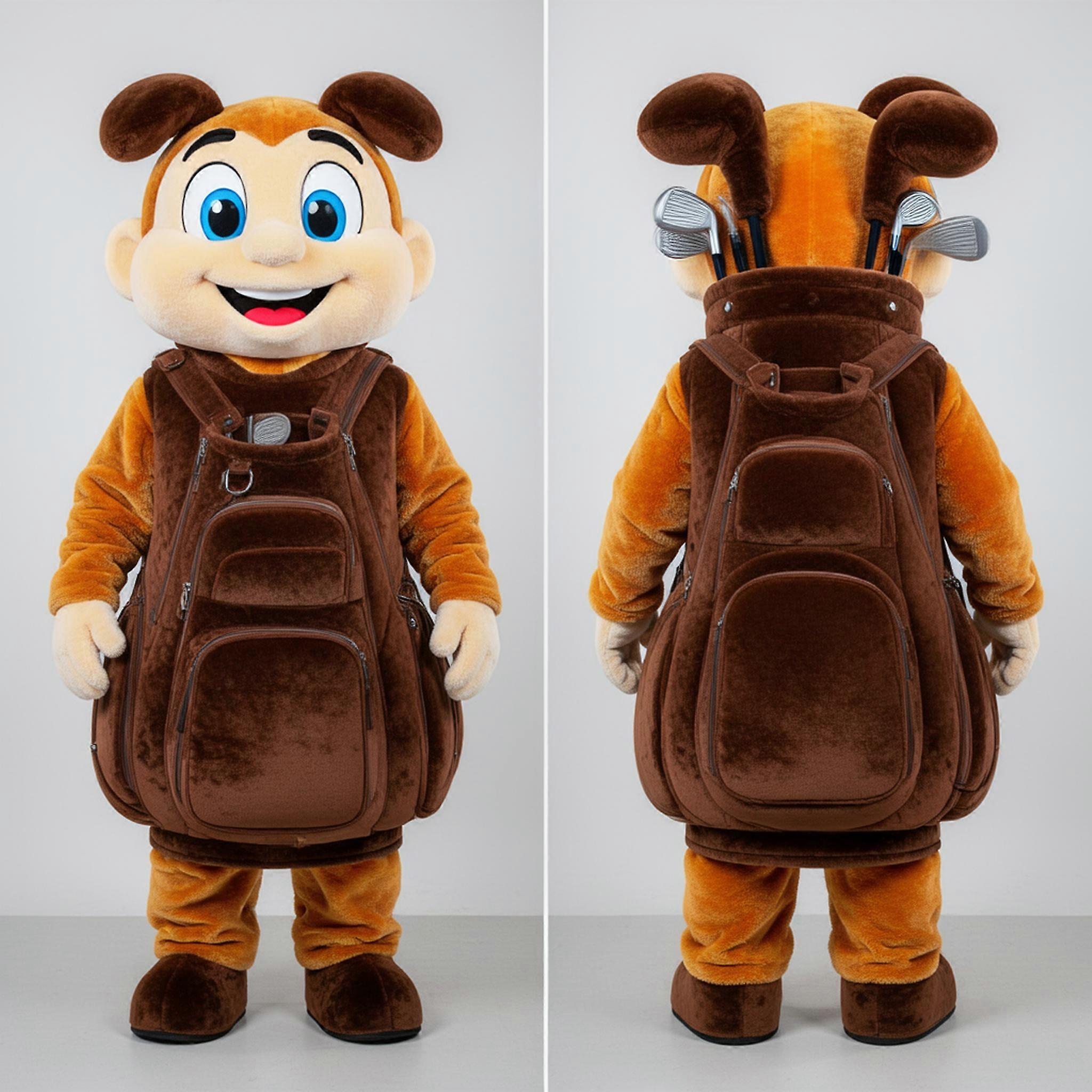MASTICOT Brown Padded Golf Bag Mascot