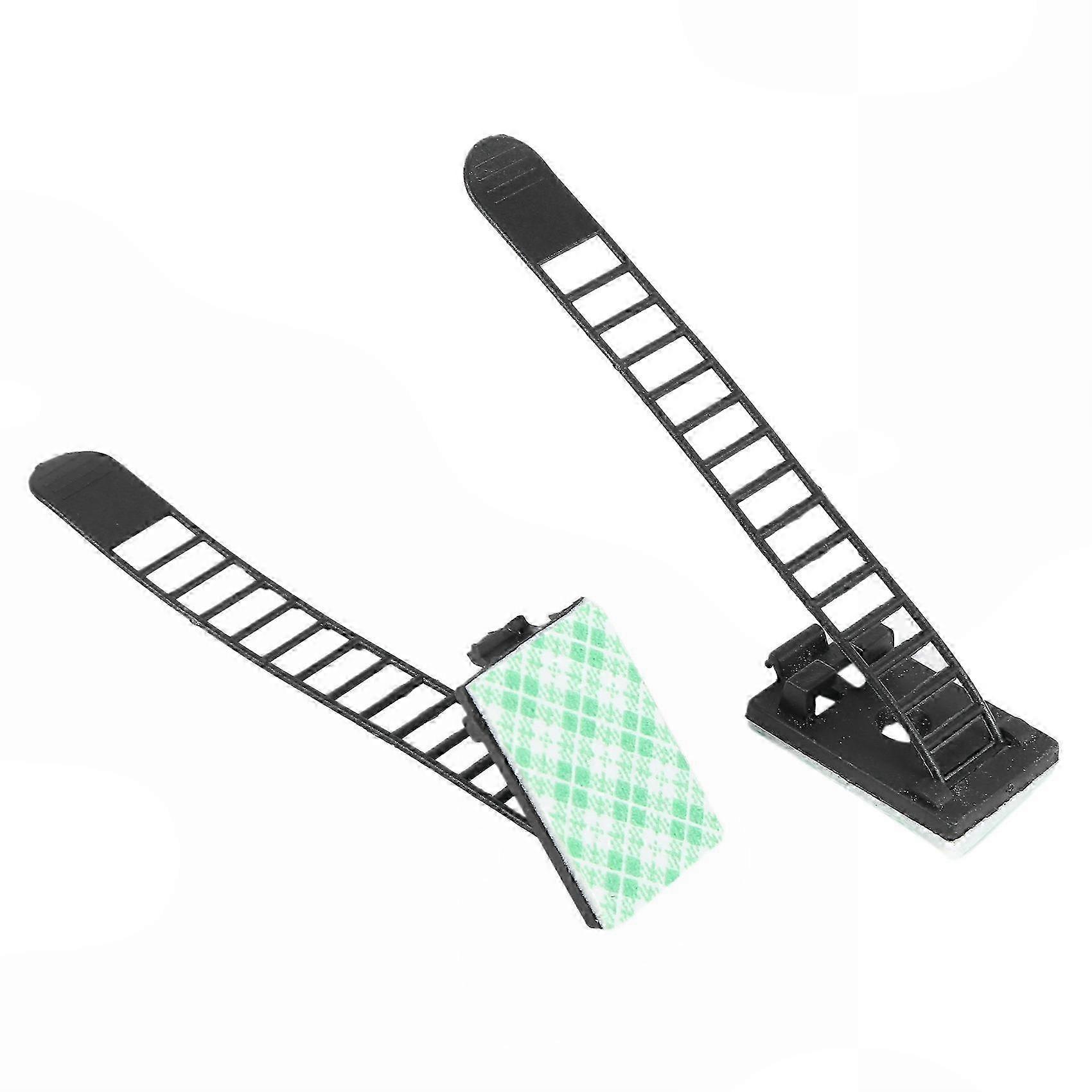 Secure Cable Management with 50Pcs Self-Adhesive Nylon Cable Straps, 2 Adjustable Sizes, Large and Small