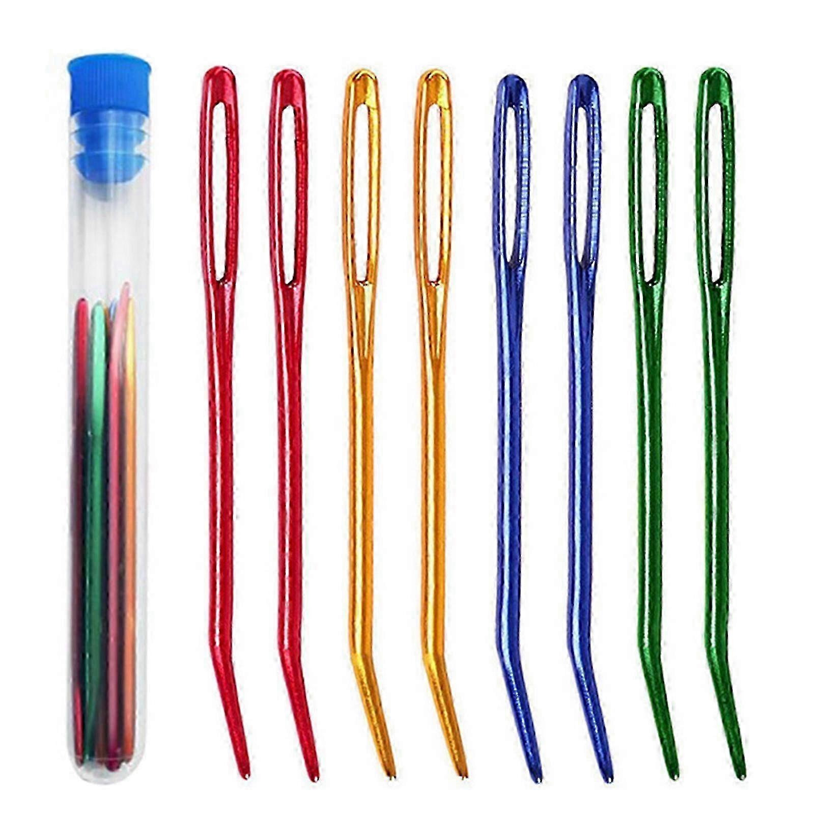 8Pcs Bent Tip Large Eye Yarn Needles