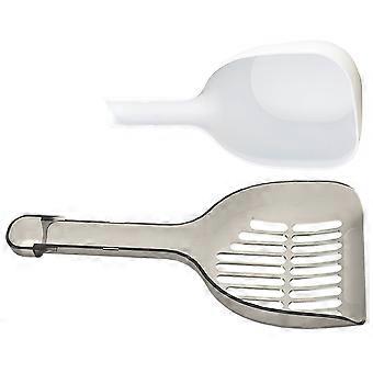 Cat Litter Scoop Detachable Spoon and for Pet Use 1Set Grey
