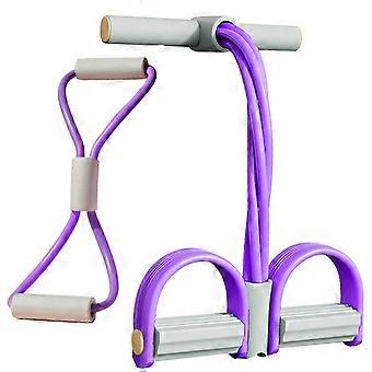 Weerstandsband Set voor Rug & Sit-Ups - Draagbare Voetpedaal Trekkers Yoga Apparatuur voor Home Workouts & Bodybuilding Training