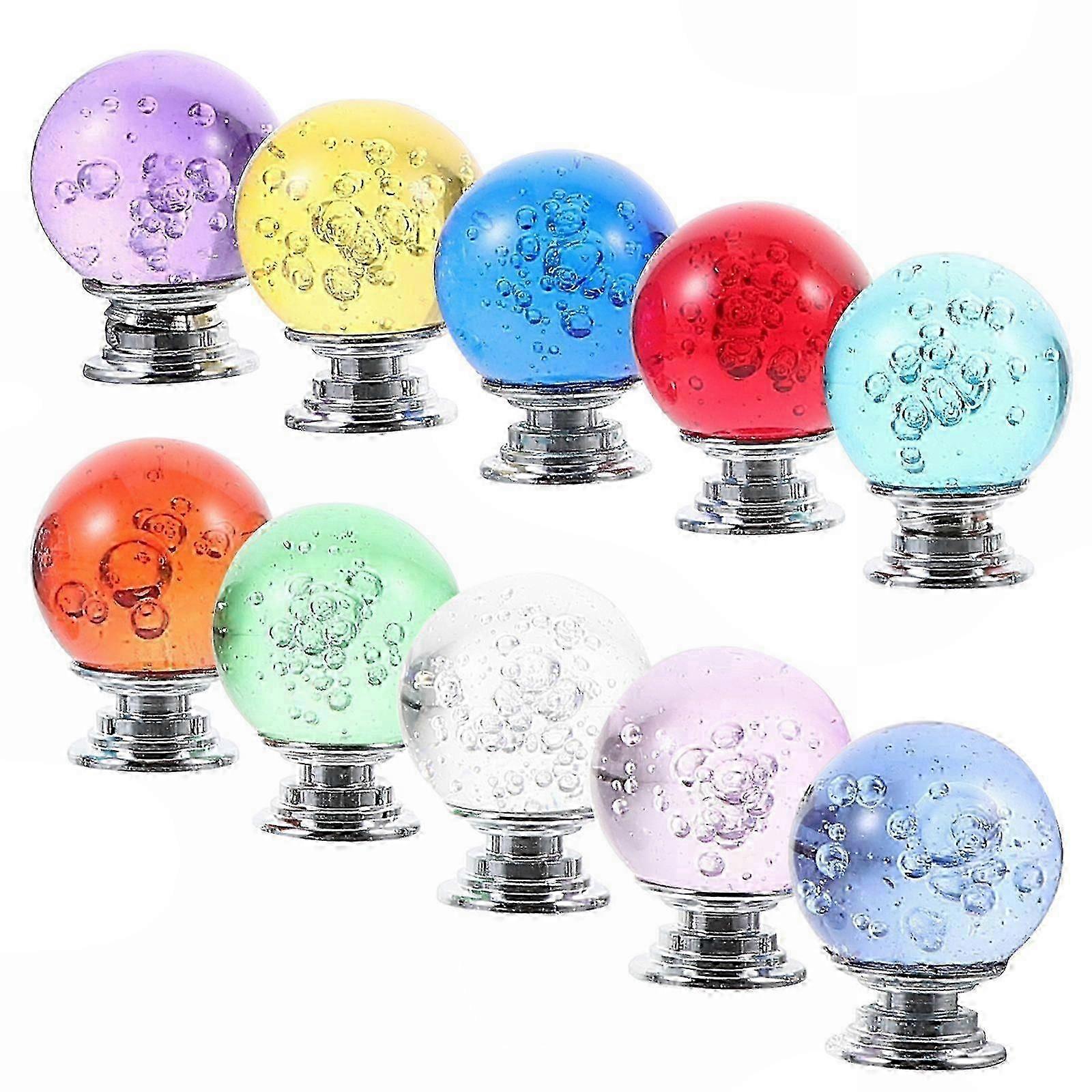 For Cabinets and Drawers - 10 Pcs Crystal Single Hole Decorative Drawer Knobs