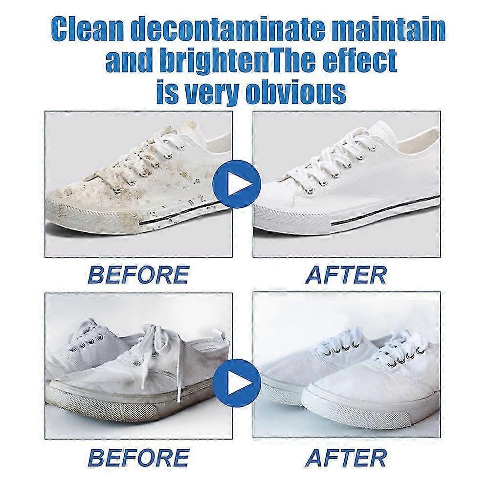 3x Multi-Functional White Shoe Cleaner Mousse Gentle, Easy, Deep Clean