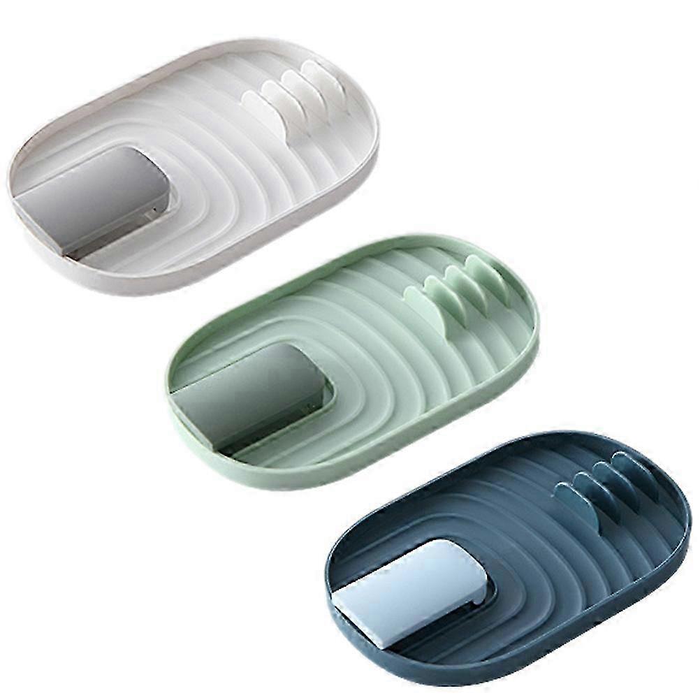 3pcs Multifunctional Spatula Pot Cover Stand Kitchen Spoon Stand Storage Rack