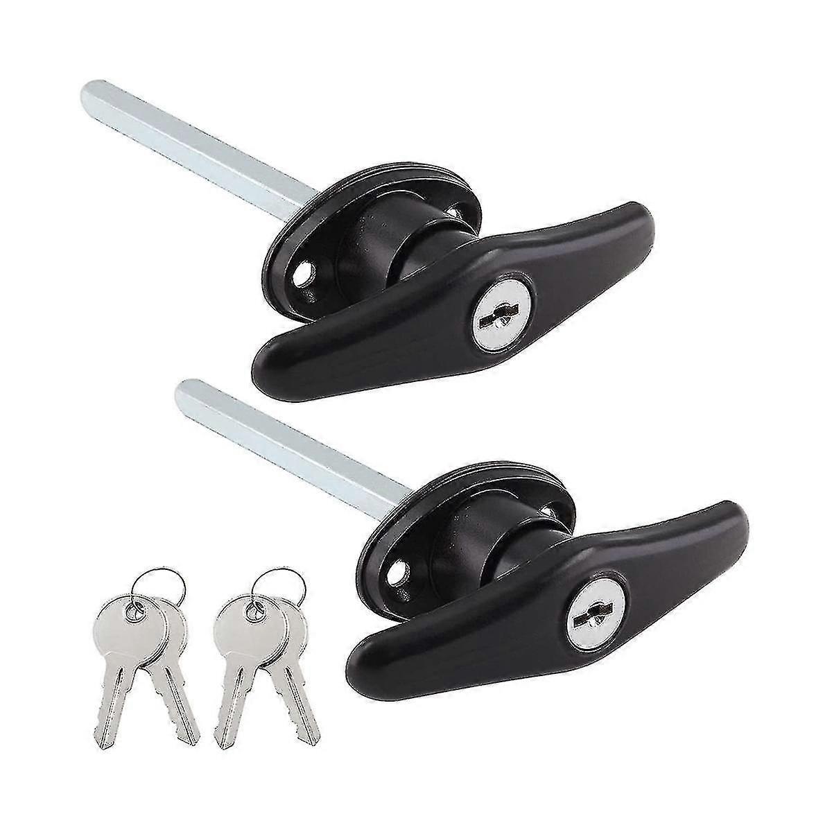 Camper Topper Locking T-Handle, Compatible with Truck Cap Canopy Shell, Replacement with Keys