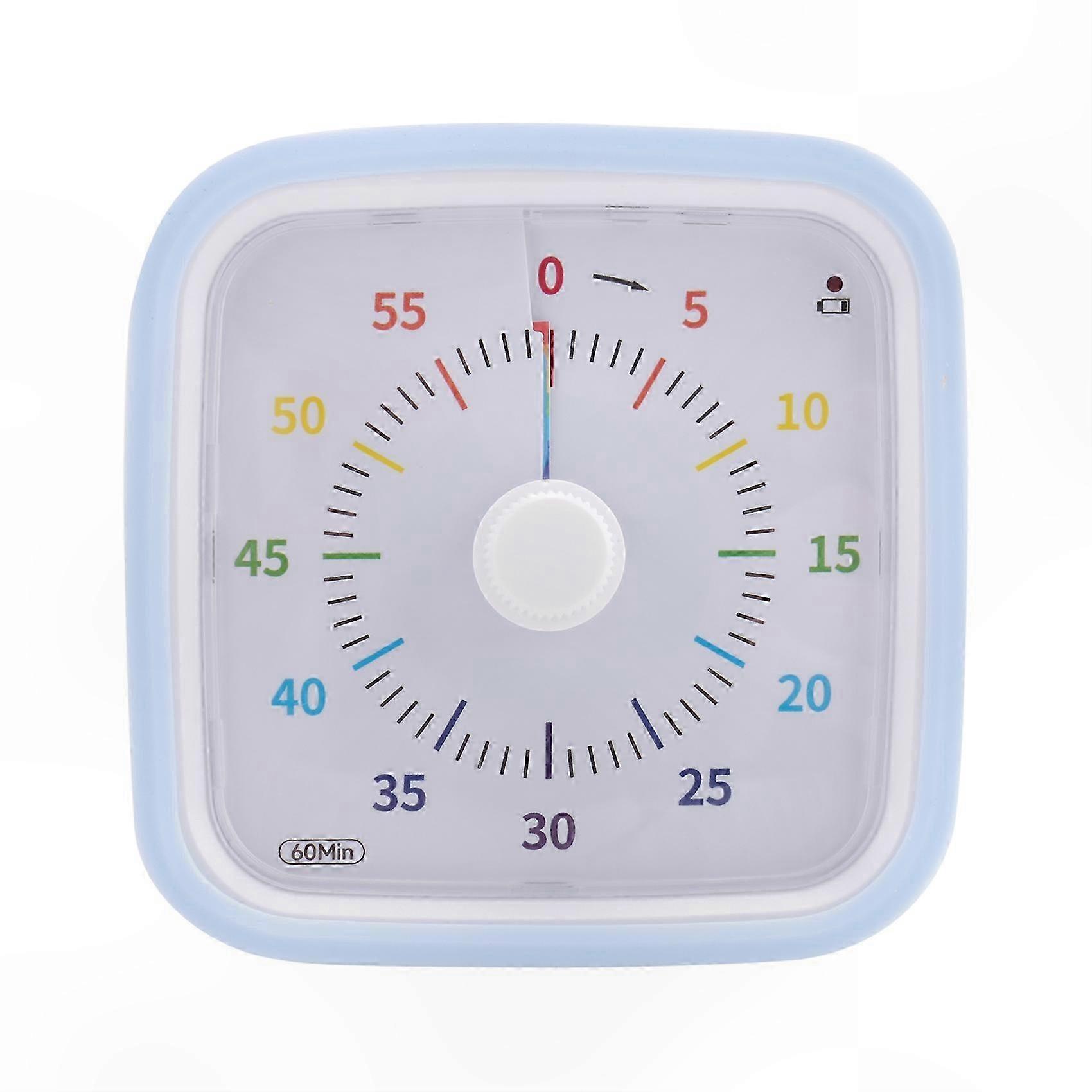 For Time Management, 60-Minute Visual Timer with Protective Case, Silent Countdown, Light Blue