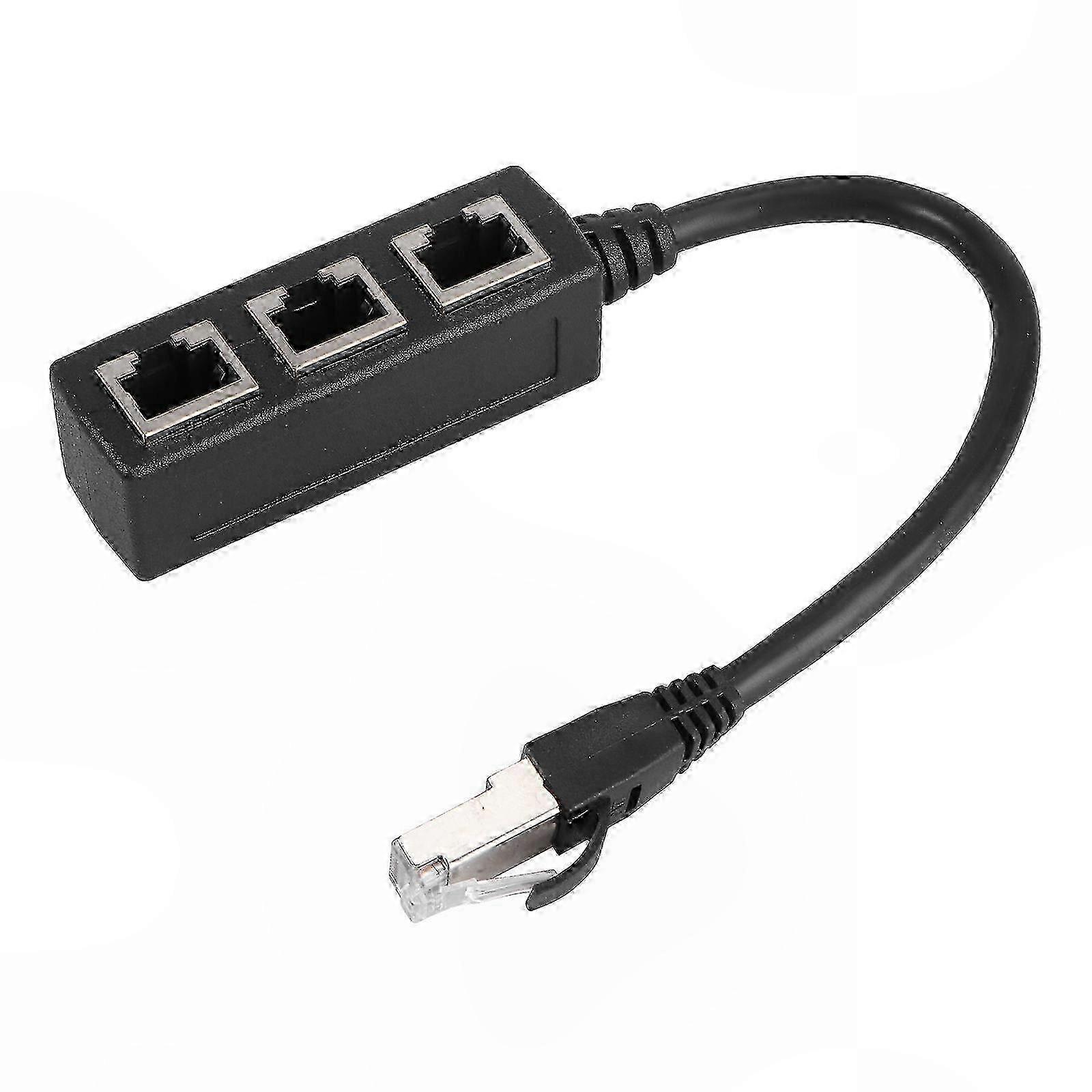 Ethernet Splitter for LAN Network & Internet, Ethernet Port Splitter Compatible with Ethernet Cable & Network Wire
