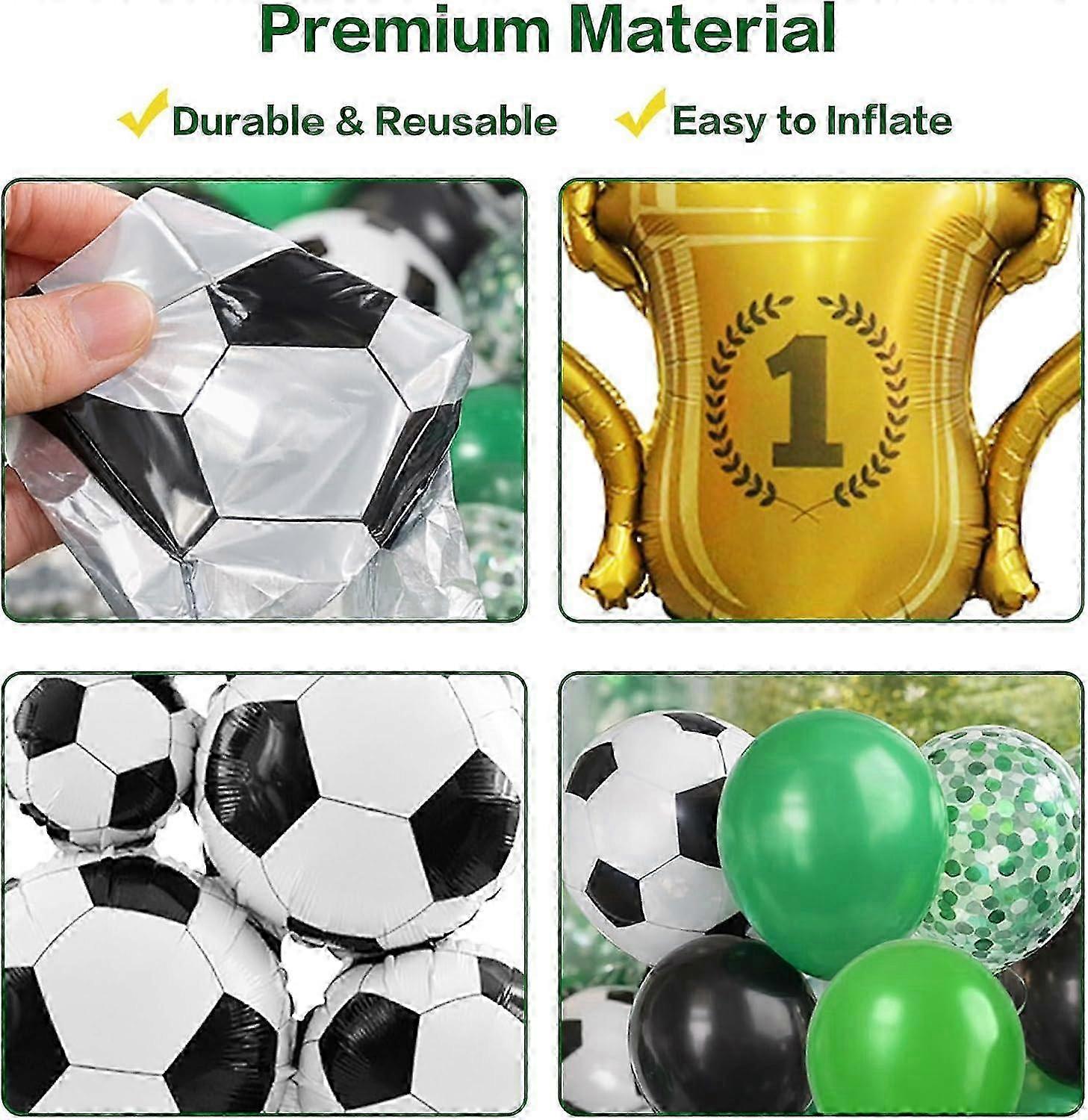 33PCS Soccer Balloon Kit Standing Trophy