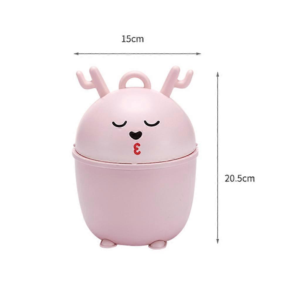 Mini Garbage Container Mini Adorable Table Trash Can for Garbage Use Pink