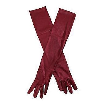 Luvas formais estilo vestido longo, luvas de noite com dedos inteiros, ideais para casamentos e com um toque de conforto.