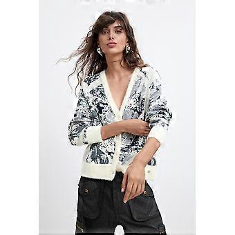 Desigual by M. Christian Lacroix Bouquet Lacroix Monochrome Cardigan 26WWJF51