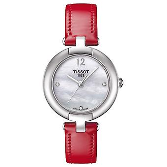 R. tissot pinky qz e/nac+diam p/verm Quarz Analog Woman Watch mit Cowskin Armband T0842101611600