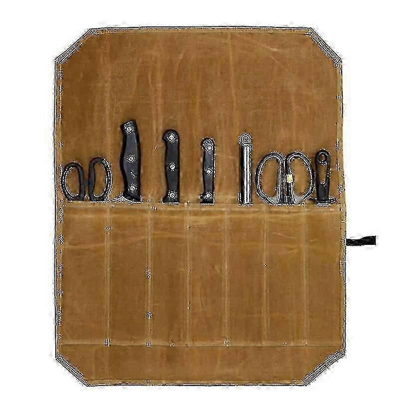 Foldable Waxed Canvas Knife Roll
