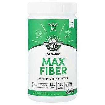 2 x Manitoba Harvest, Biologisch Hemplijnzaadproteïnpoeder "Organic Hemp Yeah! Max Fiber", ongezoet, 1 pond (454 gram).