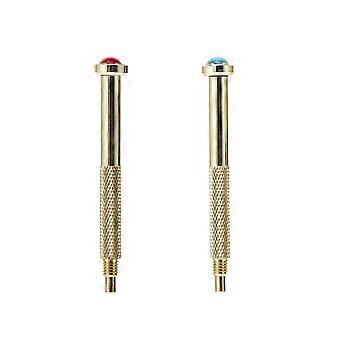 Hand Drills Nail Piercing Tool for Nail Art 2Pcs Golden Metal