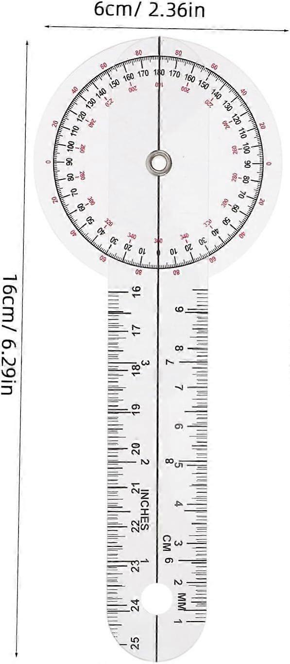 Goniometer Angle Ruler 6 Inch PVC Measuring Tool