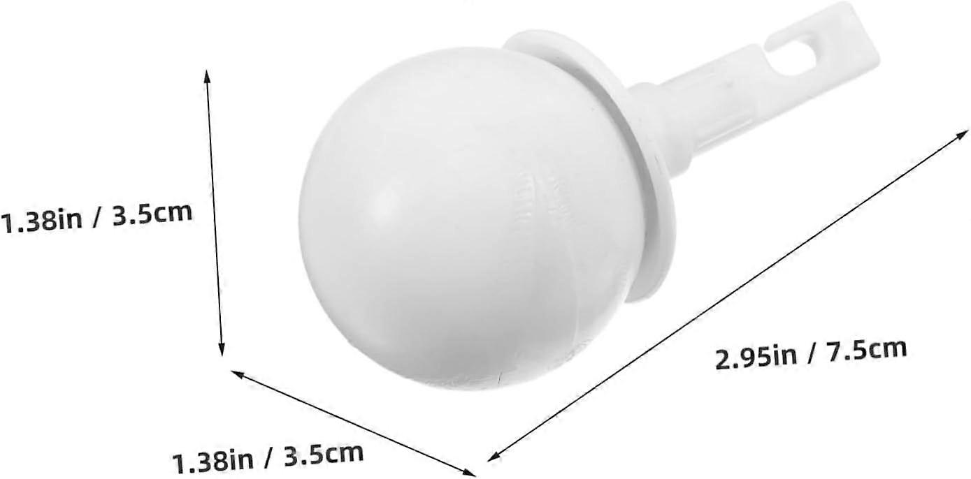 Walking Stick Rolling Ball Cane Tip with Hook White Plastic