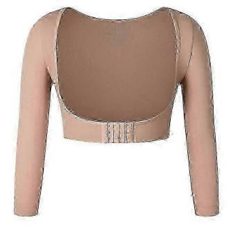 Women Arm Compression Sleeves Compatible Post-Surgery Lipo, Front Closure, Moisture-Wicking Nylon XM