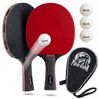 Tafeltennisbatjes + 3 Ballen en Tas | 7 Lagen | Tafeltennisset voor Beginners en Gevorderden